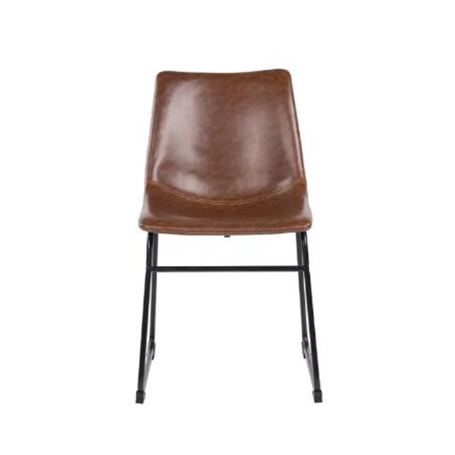 Wholesale Living Room PU Upholstered Industrial Style Metal Dining Chair (ZG23-062)