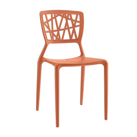 Plastic Dining Side Chair Stacking Vinyl Armless Cafe Outdoor Chairs