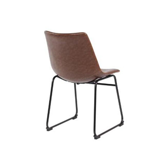 Wholesale Living Room PU Upholstered Industrial Style Metal Dining Chair (ZG23-062)