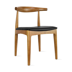 Hot Selling Antique Solid Wood Restaurant Chair Cow Horn Back Curve Seat Wood Dining Chair (ZG16-006)