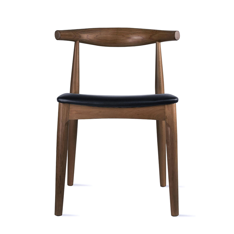 Hot Selling Antique Solid Wood Restaurant Chair Cow Horn Back Curve Seat Wood Dining Chair (ZG16-006)