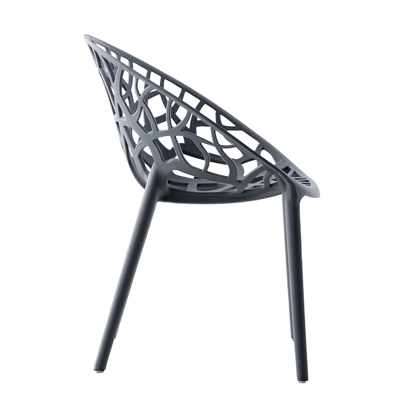One-piece Plastic Stacking Arm Chairs Outdoor Kitchen Chair