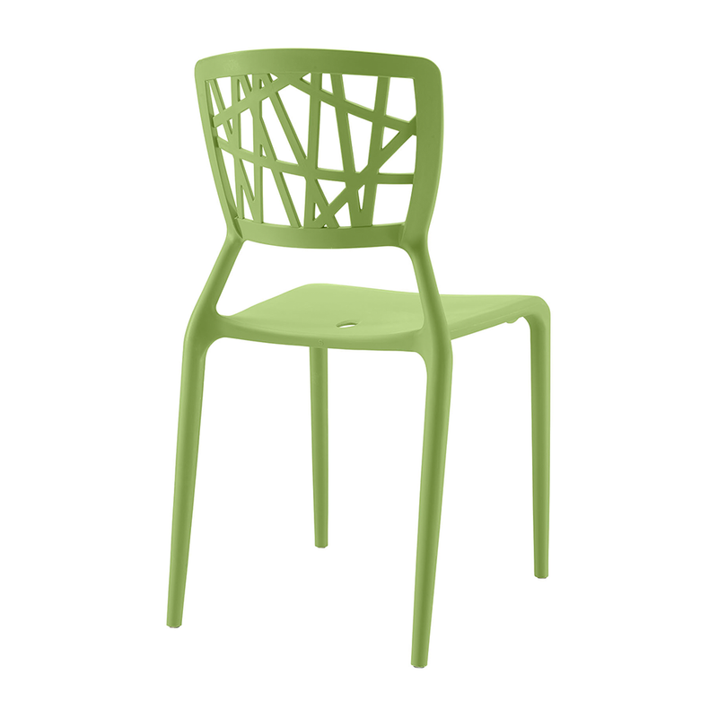 Plastic Dining Side Chair Stacking Vinyl Armless Cafe Outdoor Chairs