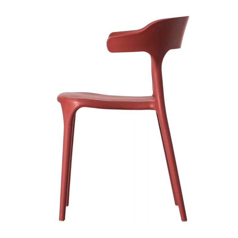 Plastic Stackable Space-saving Chairs Modern High Back Armless Horn Chair