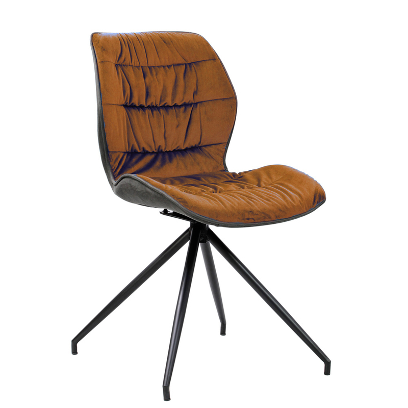 Modern Style Restaurant Home Furniture Four Spider Legs Metal Rotating Leisure Chair(ZG23-055)