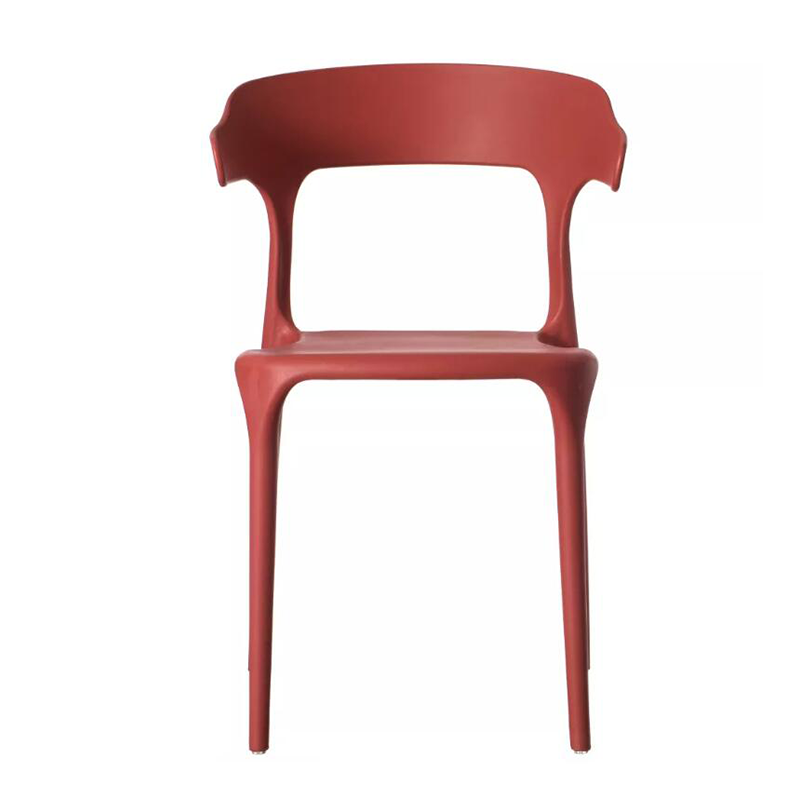 Plastic Stackable Space-saving Chairs Modern High Back Armless Horn Chair