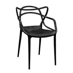 Stacking Molded Single Chair Light-weight Side Chairs with Entangled Open Back