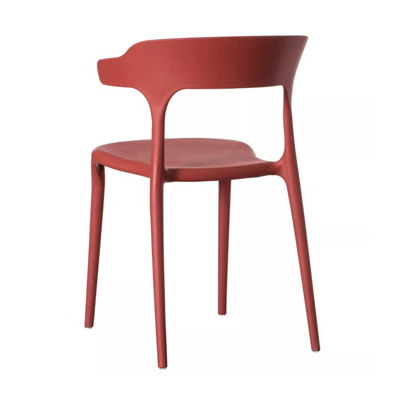 Plastic Stackable Space-saving Chairs Modern High Back Armless Horn Chair