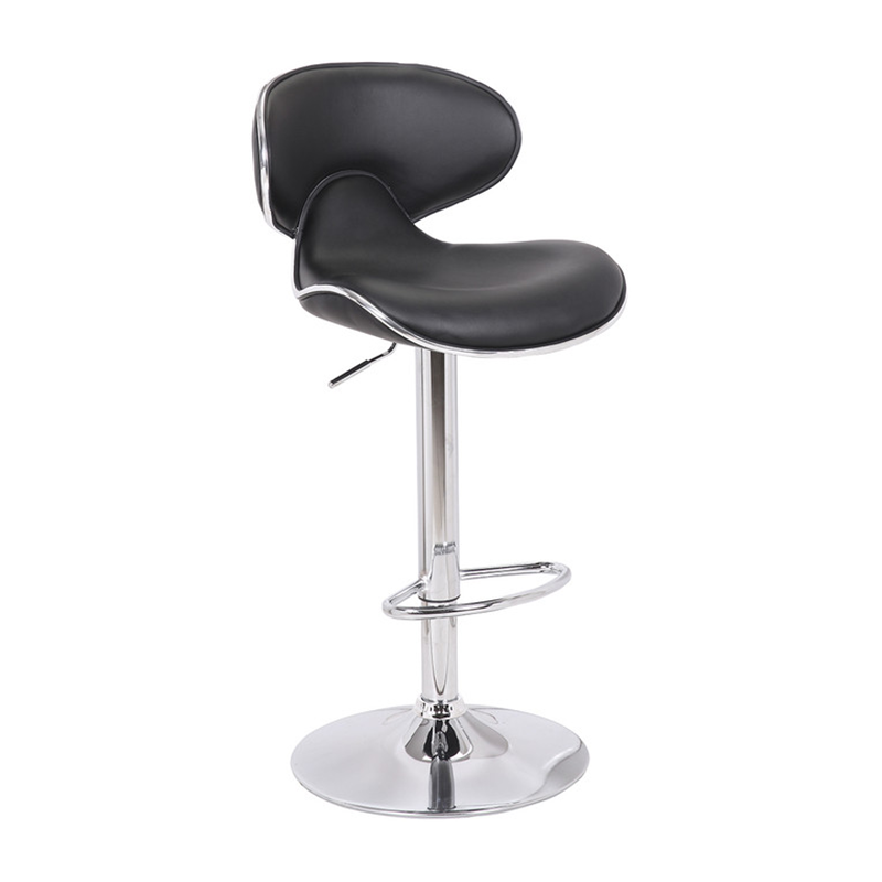 Beige PU Ergonomic Backrest Footstool Bar Chair 360 Rotary Counter Stool ZG18-017