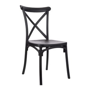 Cheap Wholesale Stackable Dining Chair Resin Cross Back Banquet Chair (ZG50-010)