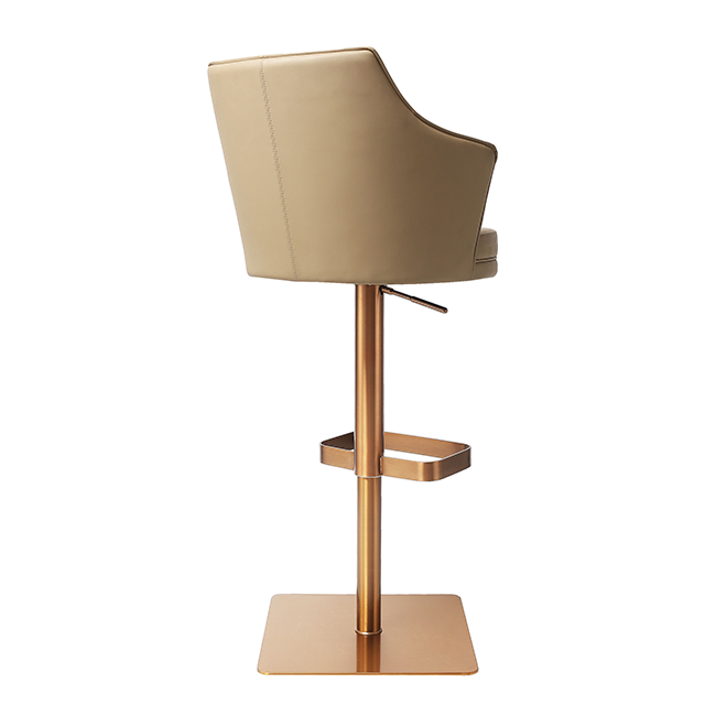 Rose Gold Base Adjustable Stainless Steel Bar Stool Counter Height Modern Kitchen Chair (ZG18-050)