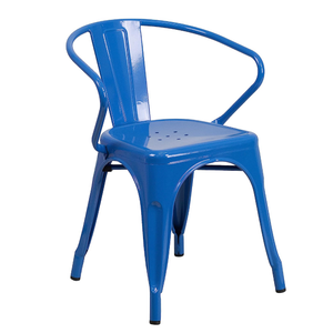 Wholesale stackable Popular Durable Cafe Chair Dininig Kitchen Furniture Metal Tolix Industrial Bistro Dining Chair (ZG23-018)