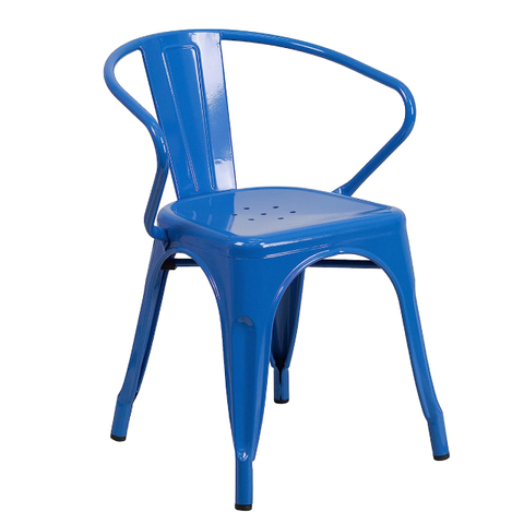 Wholesale stackable Popular Durable Cafe Chair Dininig Kitchen Furniture Metal Tolix Industrial Bistro Dining Chair (ZG23-018)