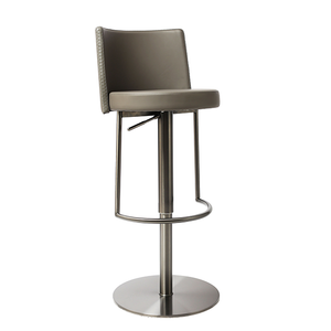 Counter Adjustable Height Restaurant Bar Stool Stainless Steel Leg Leather Seat Chair ZG18-052