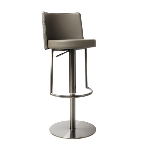 Counter Adjustable Height Restaurant Bar Stool Stainless Steel Leg Leather Seat Chair ZG18-052