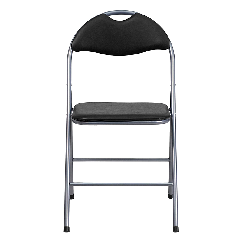 China Suppliers Outdoor Garden Chair Plastic Black Metal Camping Folding Chairs Rental Foldable Chair Party (ZG26-011)