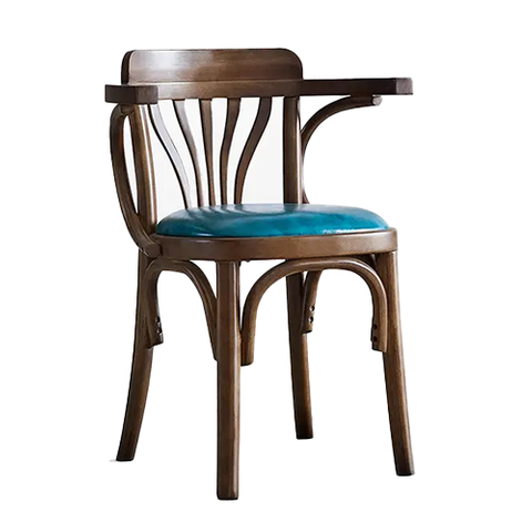 China Wholesale Natural Color Wood Dining Chairs Fabric Padded Side Chair ZG16-085
