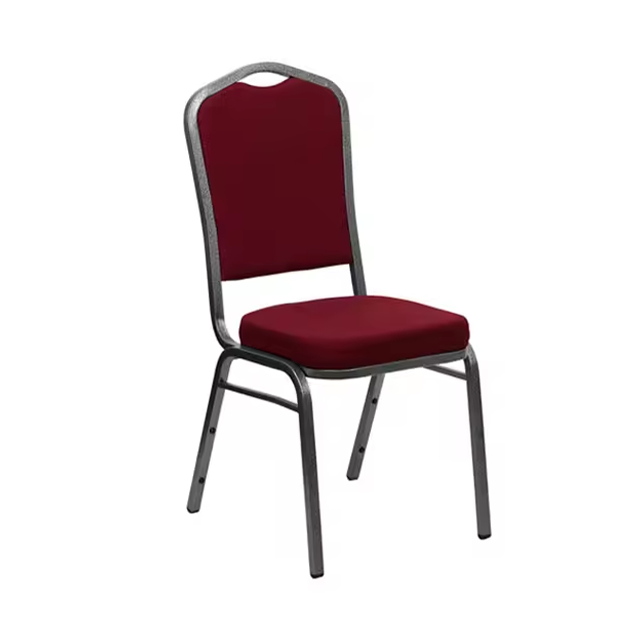 High Quality Wholesale Design Fabric Furniture Crown Back Banquet Metal Chair (ZG10-008)