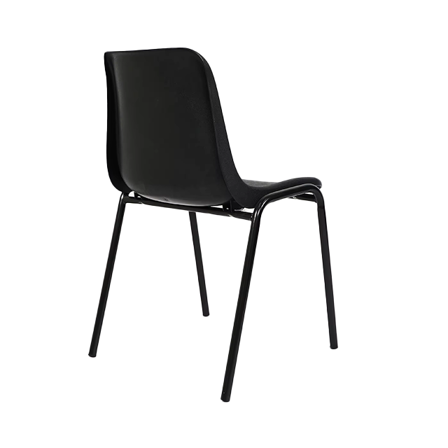 Stackable Plastic Chair Armless Metal Framed Chairs for Staff Visitors Waiting Room ZG22-023