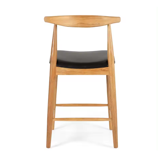 Hot Selling Modern Restaurant Wishbone Chair High Leg Chair Cow Horn Chair Wood Bar Chair (ZG25-006)
