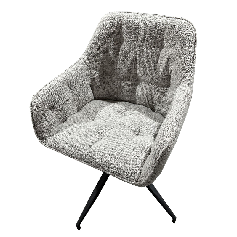 360 Rotation Upholstered Armchair Comfy Leisure Accent Chair with Large Padded Seat ZG23-087