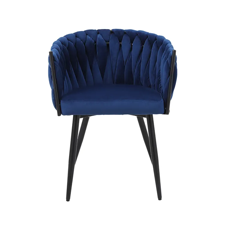  Nordic Upholstered Velvet Restaurant Luxury Modern Home Furniture Design Soft Fabric Dining Room Chair (ZG20-060)