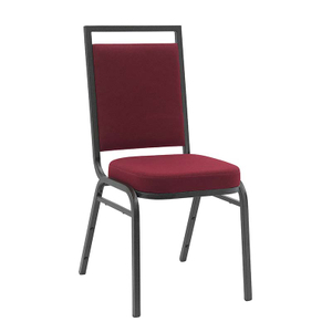 Manufacturer Wholesale Stackable Event Chair Banquet Chair Brown Vinyl on Copper Vein Steel Frame Square Back Banquet Chairs (ZG10-011)