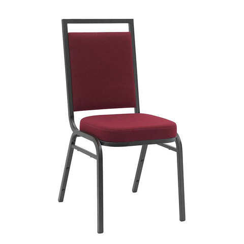 Manufacturer Wholesale Stackable Event Chair Banquet Chair Brown Vinyl on Copper Vein Steel Frame Square Back Banquet Chairs (ZG10-011)