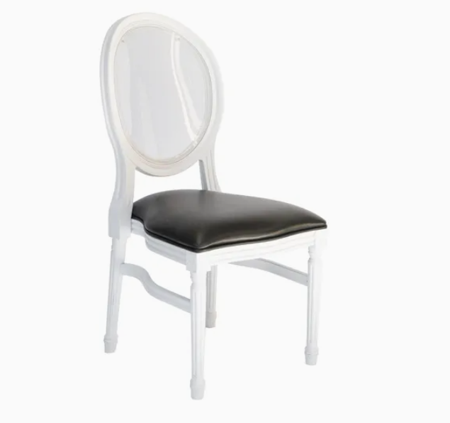 Anji ZG Manufacturer Premium Solid Wood Wedding Button Padded Back Stackable Louis Chair for Hotel Dining Restaurant Event Rental (ZG16-066C-V)