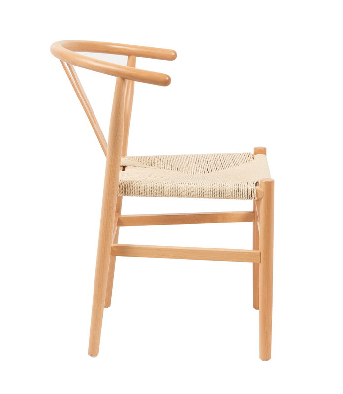 Wholesale Modern Furniture Classic New Chinese Style Paper String Cushion Solid Wooden Dining Chair for Dining Hotel Cafe Restaurant Wedding (ZG16-012)