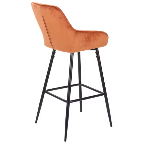 Nordic Luxury Modern Leather Seat Super Comfortable High Quality Bar High Chair Kitchen Dining Counter Height Bar Stool(ZG21-023)