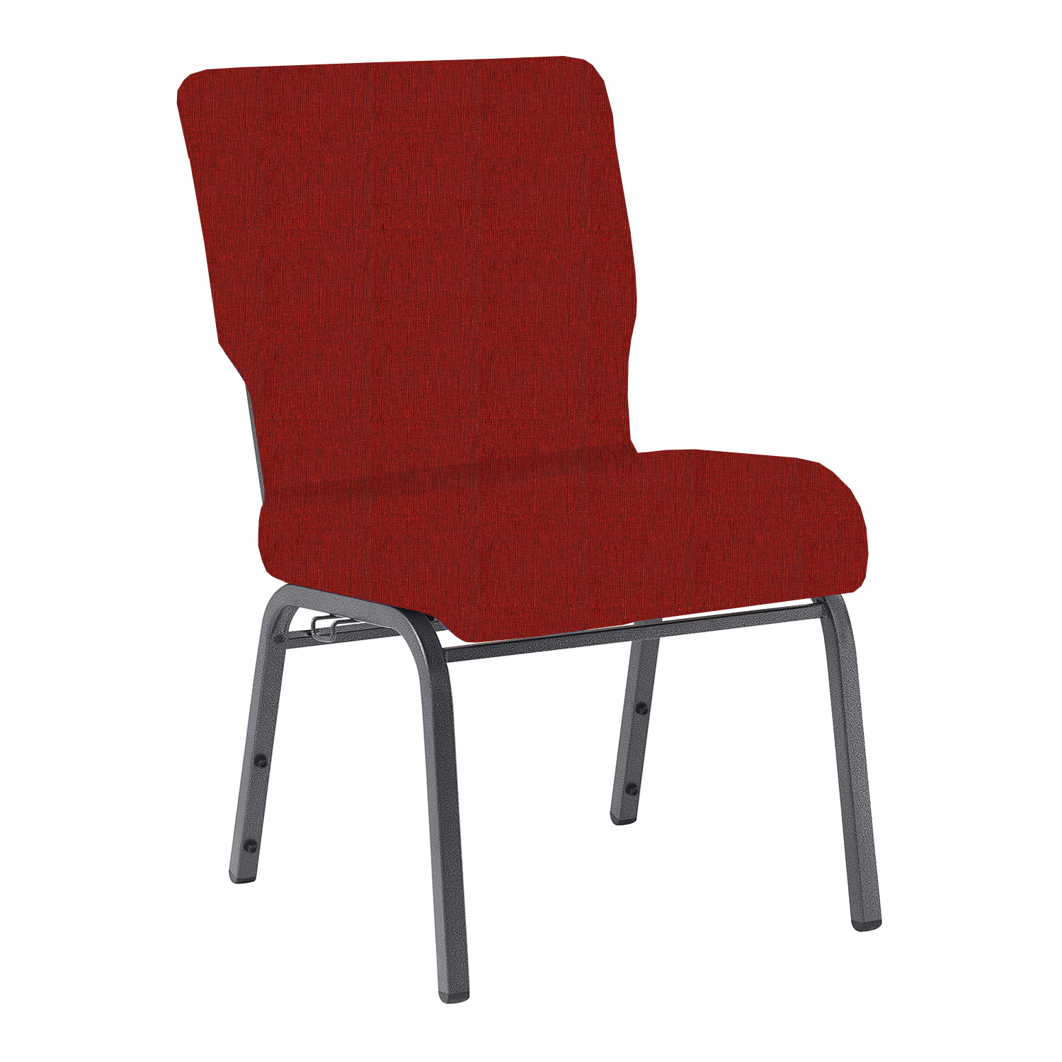 High Quality Stylish 20.5 Inch Stackable Church Chairs with Charcoal Fabric and Cut-Away Back (ZG13-010)