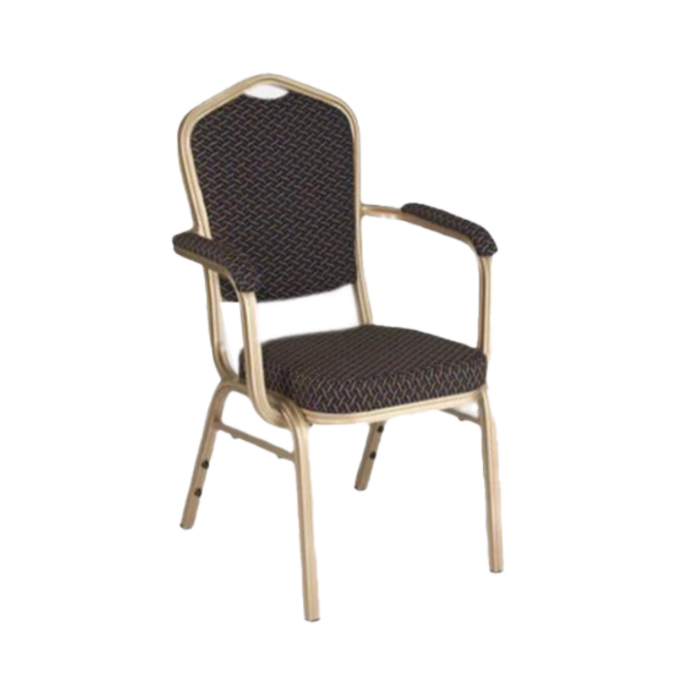 Hot Selling Modern Stackable Banquet Wedding Event Chair Metal Steel Dining Banquet Chair With Armrest (ZG10-009)