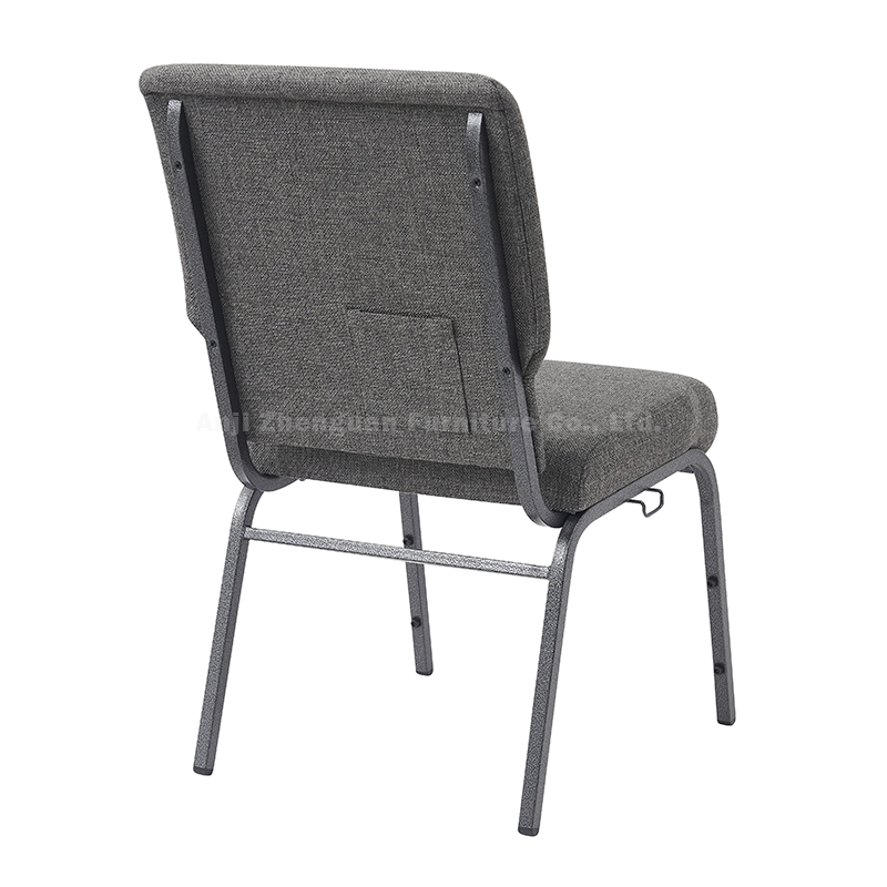 High Quality Cheap 18.50 Inch Wide Fabric Metal Auditorium Chairs Church Worship Chair Stackable (ZG13-002)