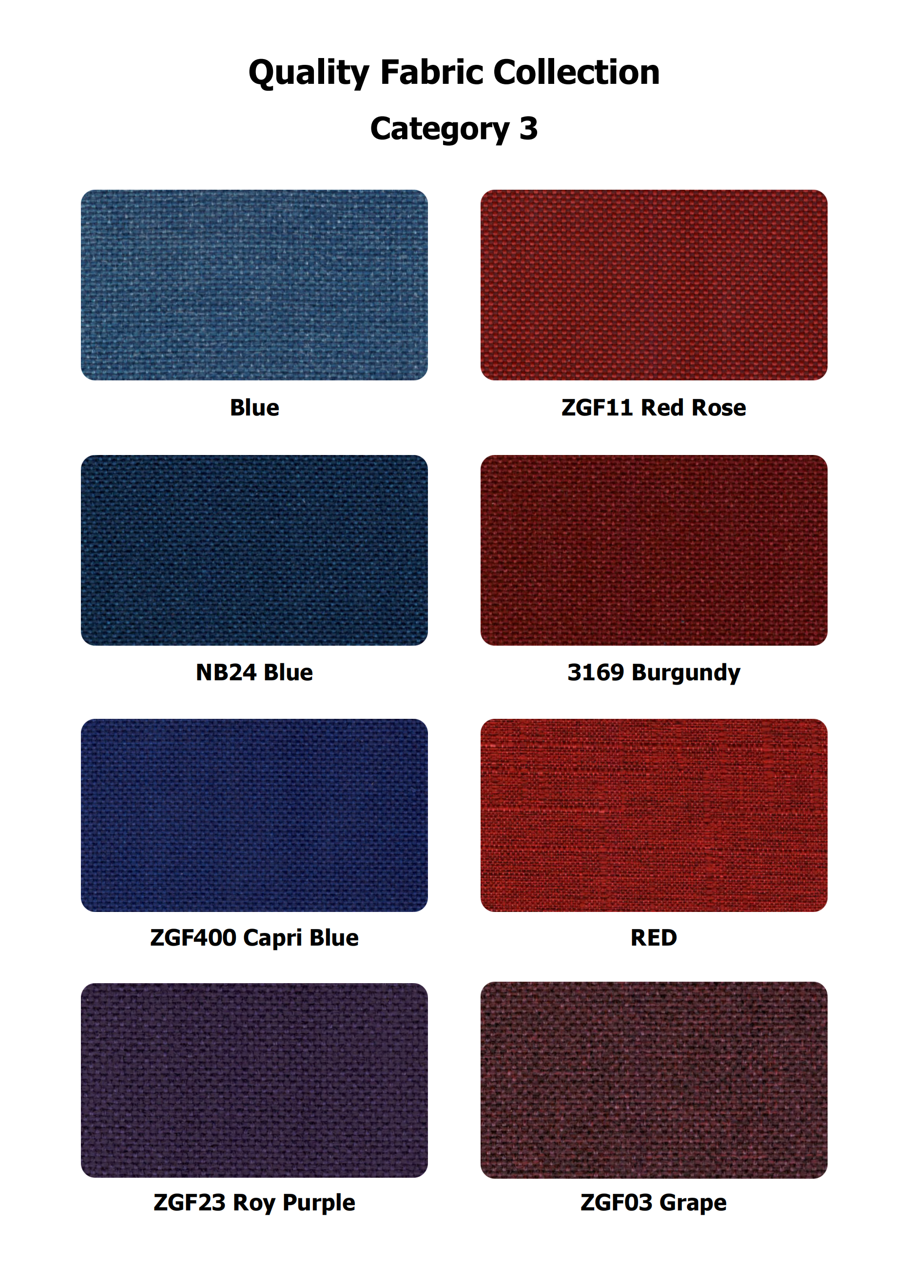3 Quality Fabric Collection Category