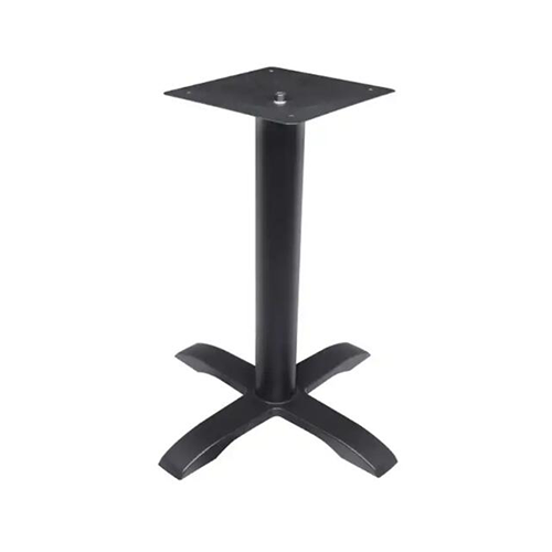 Heavy Duty Black Single Column Table Base - 4-Leg Stand for Cafe Restaurant Commercial Dining Tables BASE2222