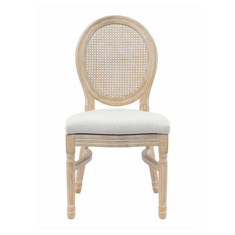 Anji ZG Manufacturer Wood Frame Stackable Rattan Back Cane Back King Louis Chair for Wedding Dining Event Rental (ZG16-023)