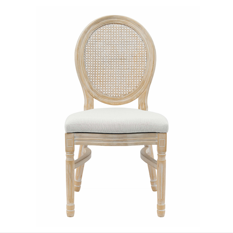 Anji ZG Manufacturer Wood Frame Stackable Rattan Back Cane Back King Louis Chair for Wedding Dining Event Rental (ZG16-023)