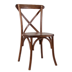 Factory Dining Chairs Black Wood Crossback Chairs Hotel X-Back Chair Stackable for Wedding Party Banquet(ZG11-002)