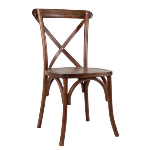Factory Dining Chairs Black Wood Crossback Chairs Hotel X-Back Chair Stackable for Wedding Party Banquet(ZG11-002)
