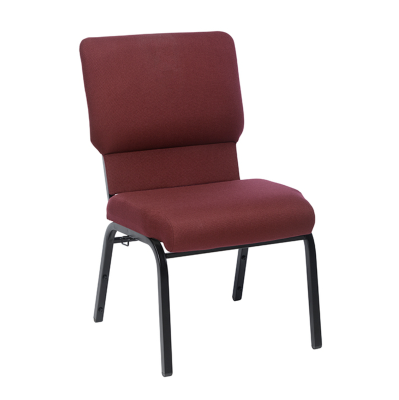 20.5 Inch Wide Red Fabric Color Silver Vein Steel Frame Comfy Stackable Church Worship Auditorium Chair (ZG13-001)