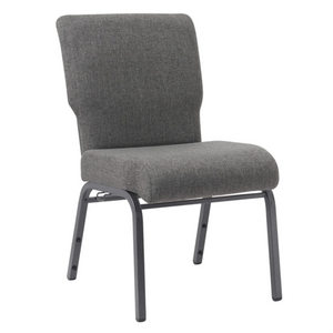 20.5 Inch Wide Black Fabric Color Silver Vein Steel Frame Stackable Church Worship Auditorium Chair (ZG13-010)