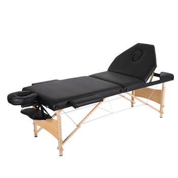Foldable 3 Section Wooden Massage Bed Table Leather Equipment Furniture Table for Beauty,Salon (ZG28-008)