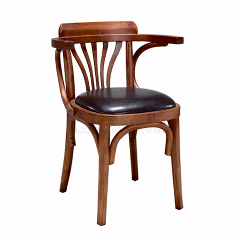 China Wholesale Natural Color Wood Dining Chairs Fabric Padded Side Chair ZG16-085