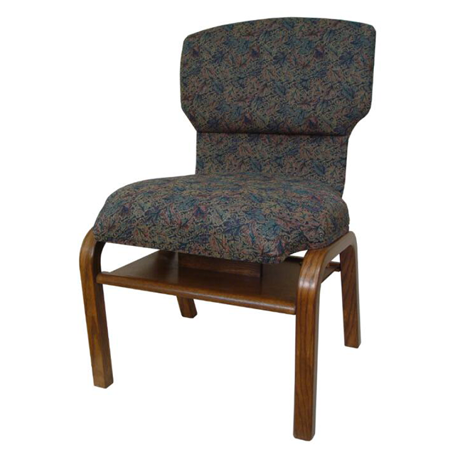 Wood Framed Upholstered Church Chair Stacking Chairs with Book Rack (ZG15-006)