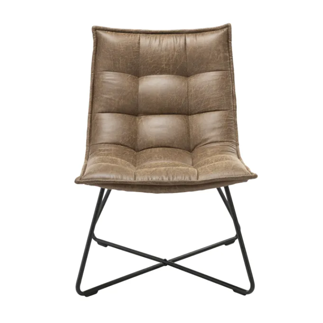 Factory Directly Wholesale Accent Metal Simple Household Leisure Chair with Armrest (ZG20-029)