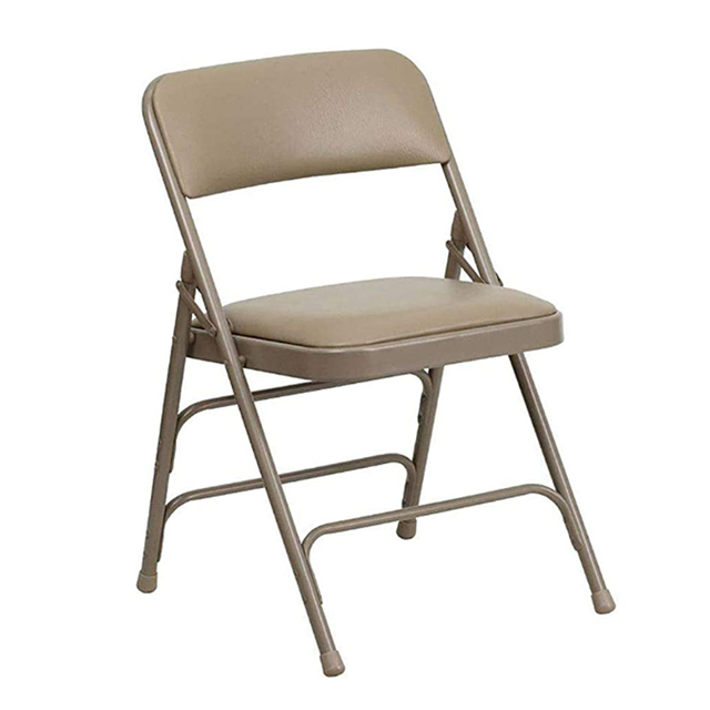 Manufactures Cheap Price Space Saving Padded Metal Tube Garden Party Folding Chair (ZG26-010)