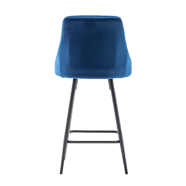 Home Furniture Modern Design Velvet Stools High Bar Counter Chair With Metal Legs(ZG21-015)