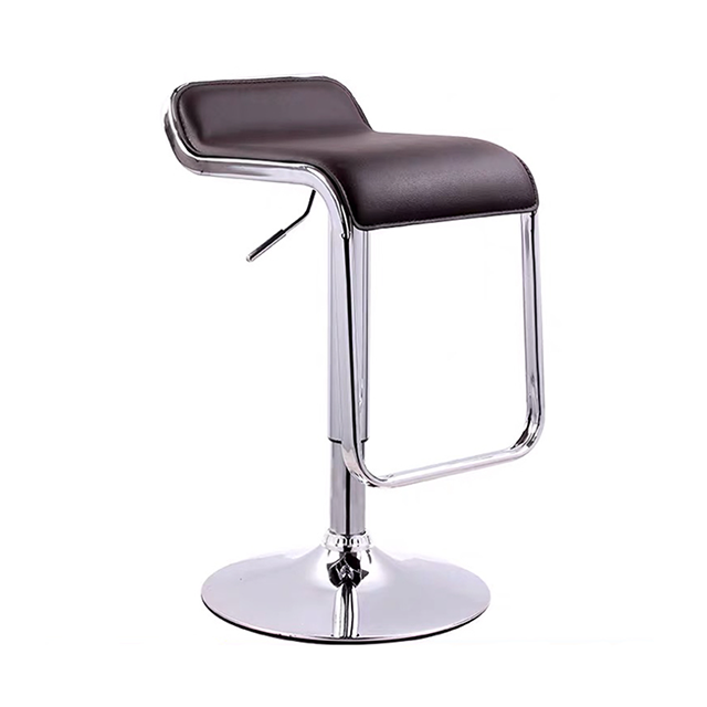 PU Leather Upholstered Counter Height Adjusted Bar Stools High Backless Chair