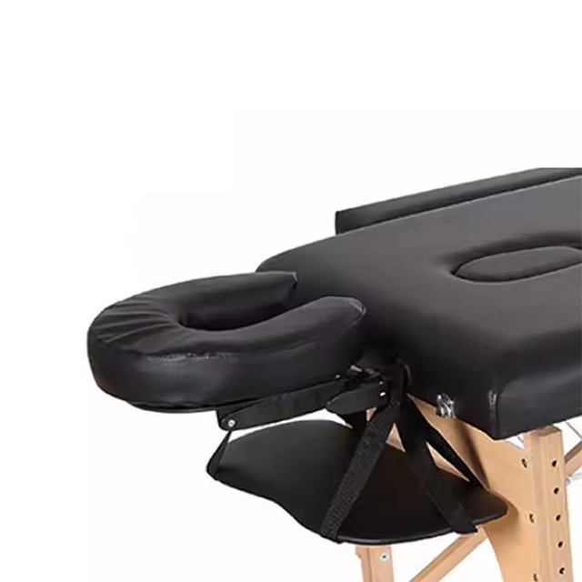 Brown PU Upholstered Portable Folding Massage Table Beauty Salon Bed (ZG28-001S)